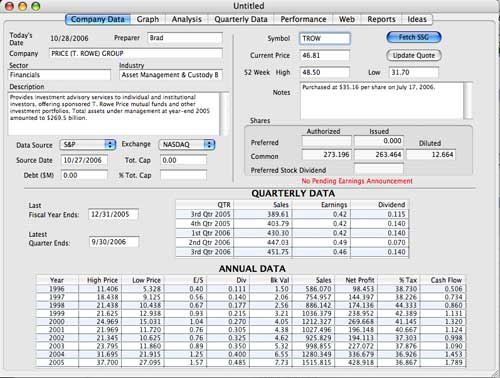 Stock Investment Guide for Mac OS X software